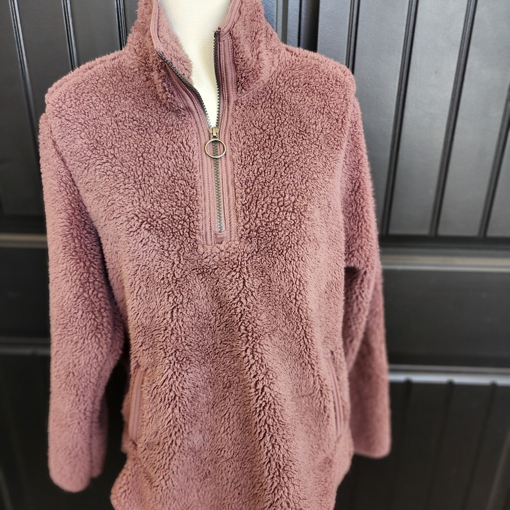 Sherpa pullover jacket